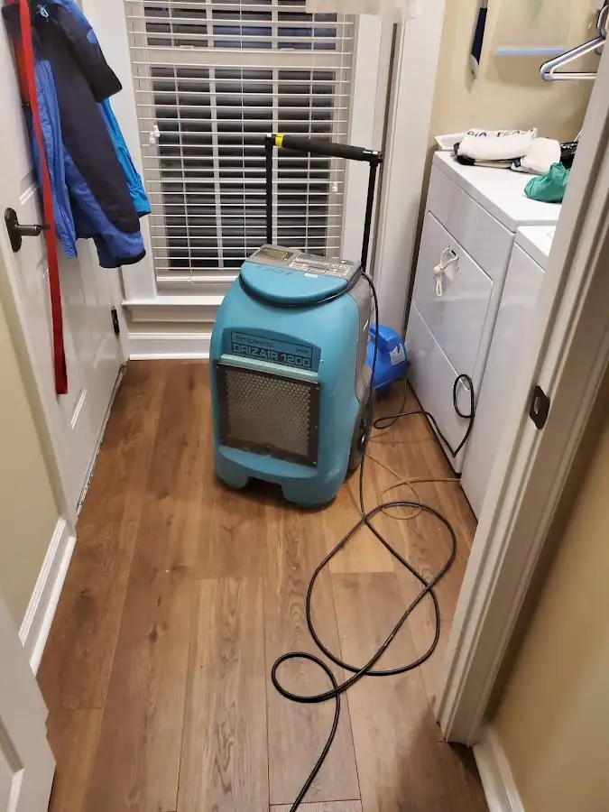 Commercial dehumidifier deployed for Flood Damage Cleanup in Edmond