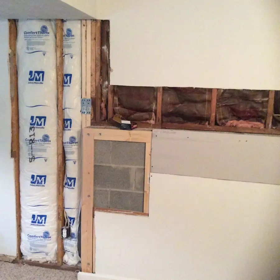 Wall insulation replacement during Contents Cleaning & Restoration in Edmond